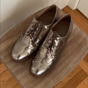 Madewell Laced Up Oxfords in Silver W8